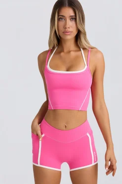 Oh Polly Matching Sets | Shorts^Soft Active Mini Shorts in Bubblegum Pink BubblegumPink