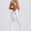 Oh Polly Unitards | Jumpsuits & Unitards^Soft Active Open-Back Jumpsuit in White
