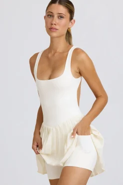 Oh Polly Skorts & Dresses^Soft Active Open-Back Pleated Tennis Dress in White