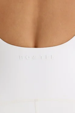 Oh Polly Unitards^Soft Active Open-Back Unitard in White