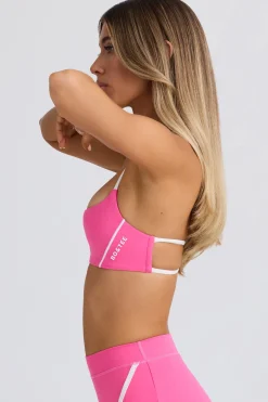 Oh Polly Matching Sets | Sports Bras^Soft Active Scoop-Neck Sports Bra in Bubblegum Pink BubblegumPink