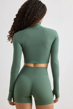 Oh Polly Women'S Clothing Sale - $65 And Under | Women'S Clothing Sale - $40 And Under^Soft Active Turtleneck Crop Top in Khaki