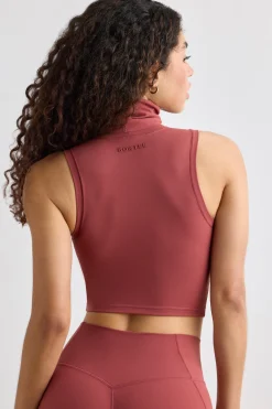 Oh Polly Women'S Clothing Sale - $65 And Under | Women'S Clothing Sale - $40 And Under^Soft Active Turtleneck Tank Top in Rust