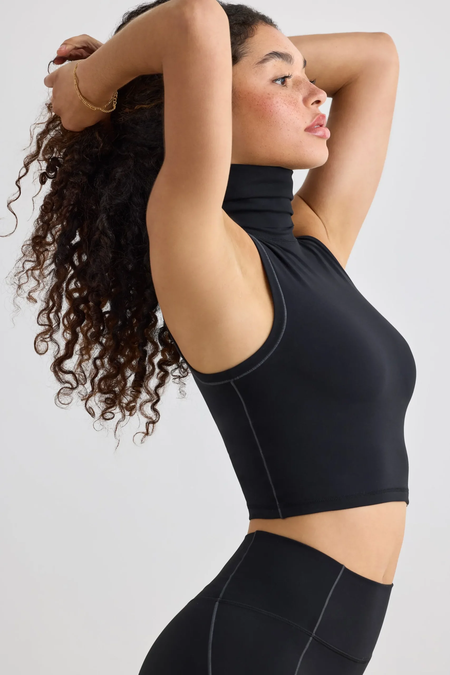 Oh Polly Women'S Clothing Sale - $65 And Under | Women'S Clothing Sale - $40 And Under^Soft Active Turtleneck Tank Top in Black
