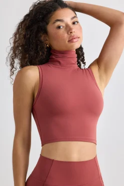 Oh Polly Women'S Clothing Sale - $65 And Under | Women'S Clothing Sale - $40 And Under^Soft Active Turtleneck Tank Top in Rust