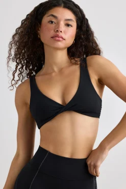 Oh Polly Matching Sets | Sports Bras^Soft Active V-Neck Sports Bra in Black