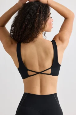Oh Polly Matching Sets | Sports Bras^Soft Active V-Neck Sports Bra in Black