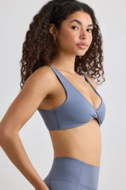 Oh Polly Women'S Clothing Sale - $65 And Under | Women'S Clothing Sale - $40 And Under^Soft Active V-Neck Sports Bra in Slate Grey SlateGrey
