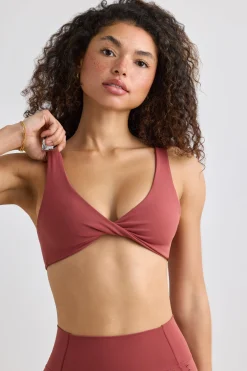 Oh Polly Women'S Clothing Sale - $65 And Under | Women'S Clothing Sale - $40 And Under^Soft Active V-Neck Sports Bra in Rust