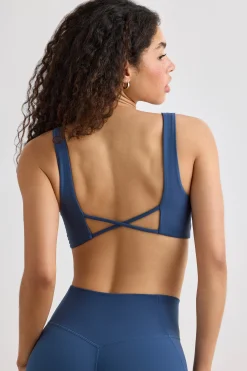 Oh Polly Women'S Clothing Sale - $65 And Under | Women'S Clothing Sale - $40 And Under^Soft Active V-Neck Sports Bra in Washed Navy WashedNavy