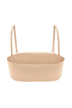 Oh Polly Lounge & Intimates | Bride To Be^Soft Mesh Bandeau Bra in Beige
