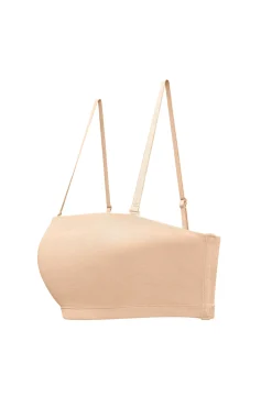 Oh Polly Lounge & Intimates | Bride To Be^Soft Mesh Bandeau Bra in Beige