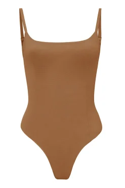 Oh Polly Lounge & Intimates | Bride To Be^Soft Mesh Bodysuit in Almond