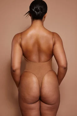 Oh Polly Lounge & Intimates | Bride To Be^Soft Mesh Bodysuit in Almond