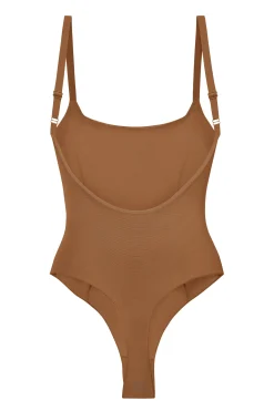 Oh Polly Lounge & Intimates | Bride To Be^Soft Mesh Bodysuit in Almond