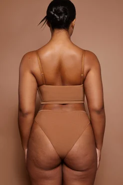 Oh Polly Lounge & Intimates | Bride To Be^Soft Mesh Brief in Almond