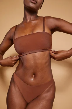 Oh Polly Lounge & Intimates | Bride To Be^Soft Mesh Brief in Chestnut