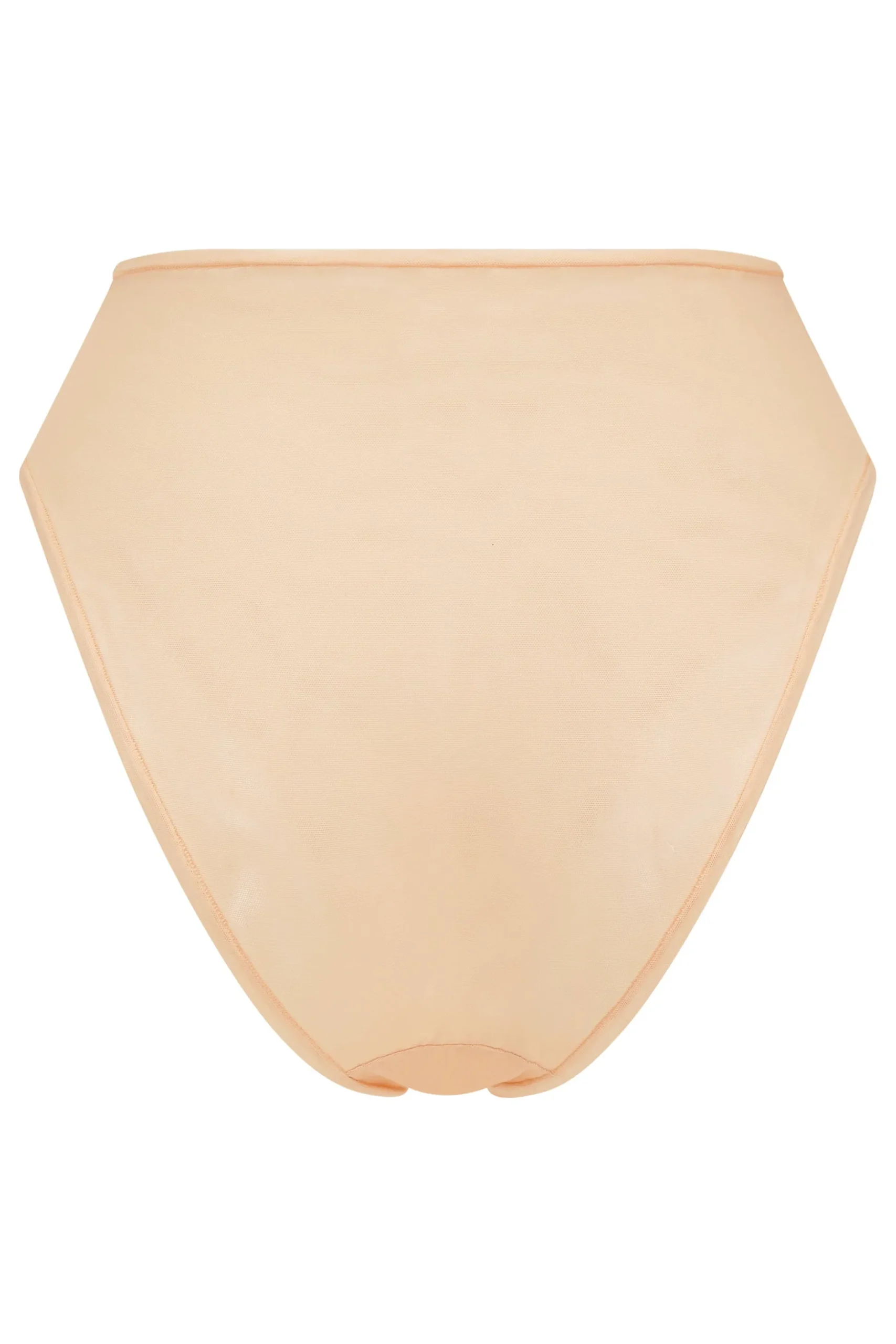 Oh Polly Lounge & Intimates | Bride To Be^Soft Mesh High Waisted Knicker in Beige