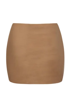 Oh Polly Lounge & Intimates | Bra Solutions^Soft Mesh Low-Rise Micro Mini Slip Skirt in Almond