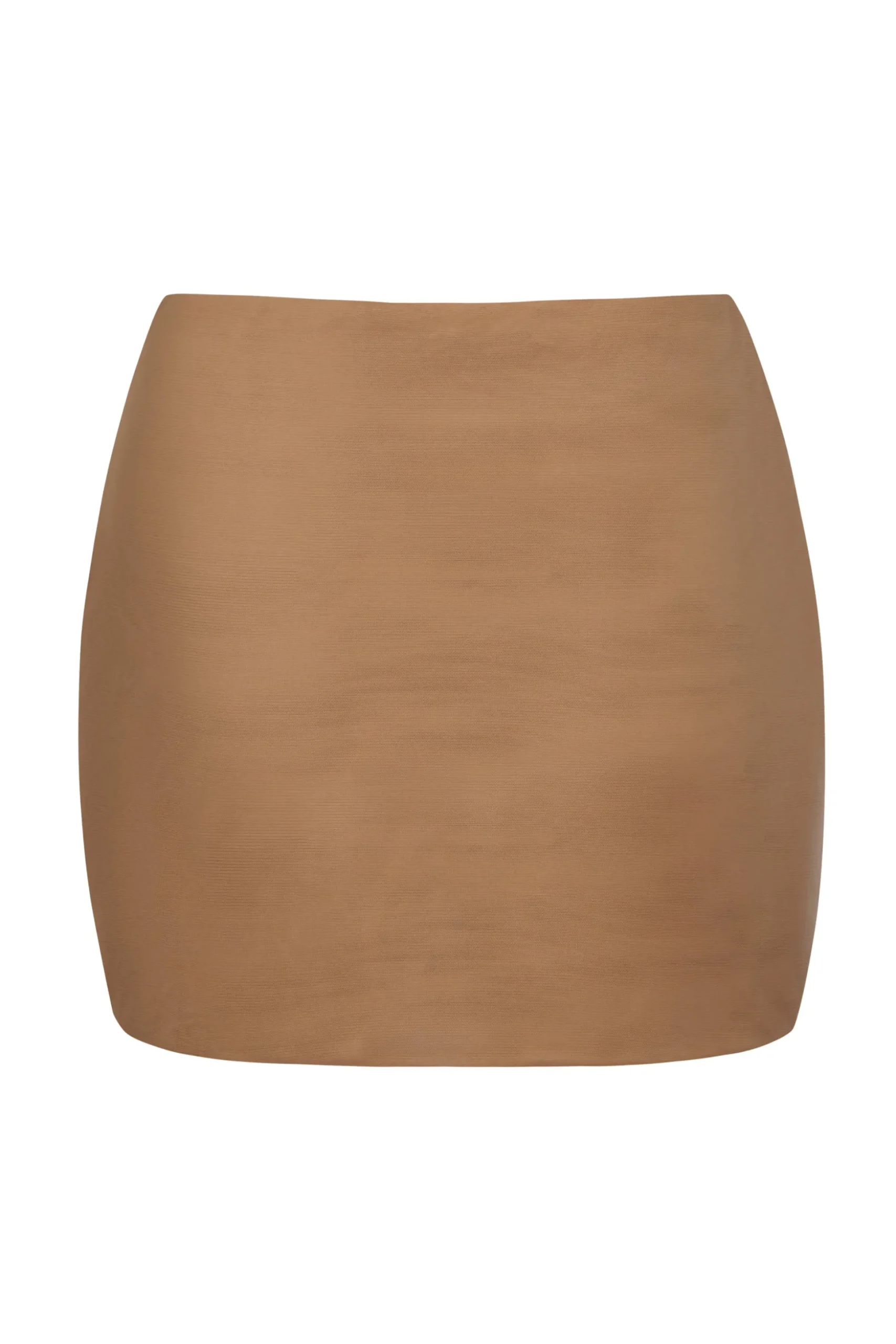 Oh Polly Lounge & Intimates | Bra Solutions^Soft Mesh Low-Rise Micro Mini Slip Skirt in Almond