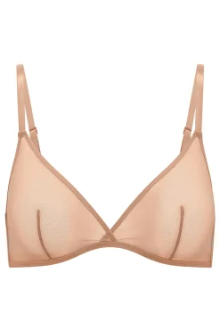 Oh Polly Lounge & Intimates | Bride To Be^Soft Mesh Single Layer Triangle Bra in Warm Peach WarmPeach