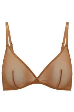 Oh Polly Lounge & Intimates | Bride To Be^Soft Mesh Single Layer Triangle Bra in Almond