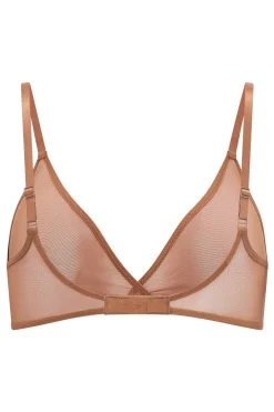 Oh Polly Lounge & Intimates | Bride To Be^Soft Mesh Single Layer Triangle Bra in Honey