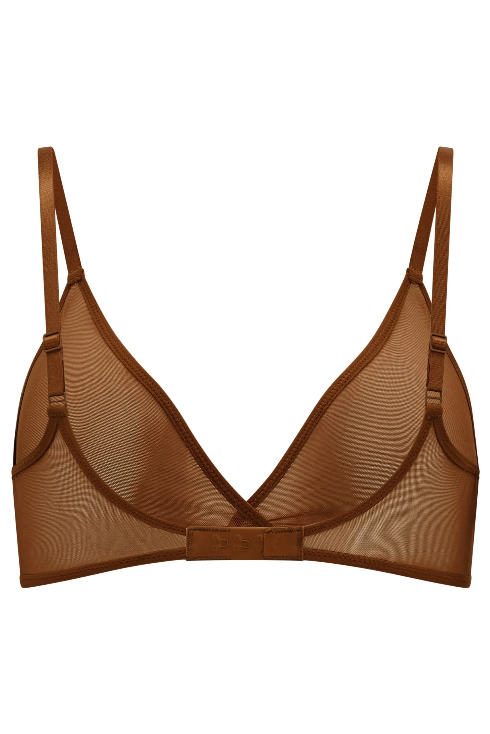 Oh Polly Lounge & Intimates | Bride To Be^Soft Mesh Single Layer Triangle Bra in Chestnut