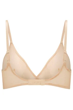 Oh Polly Lounge & Intimates | Bride To Be^Soft Mesh Single Layer Triangle Bra in Beige