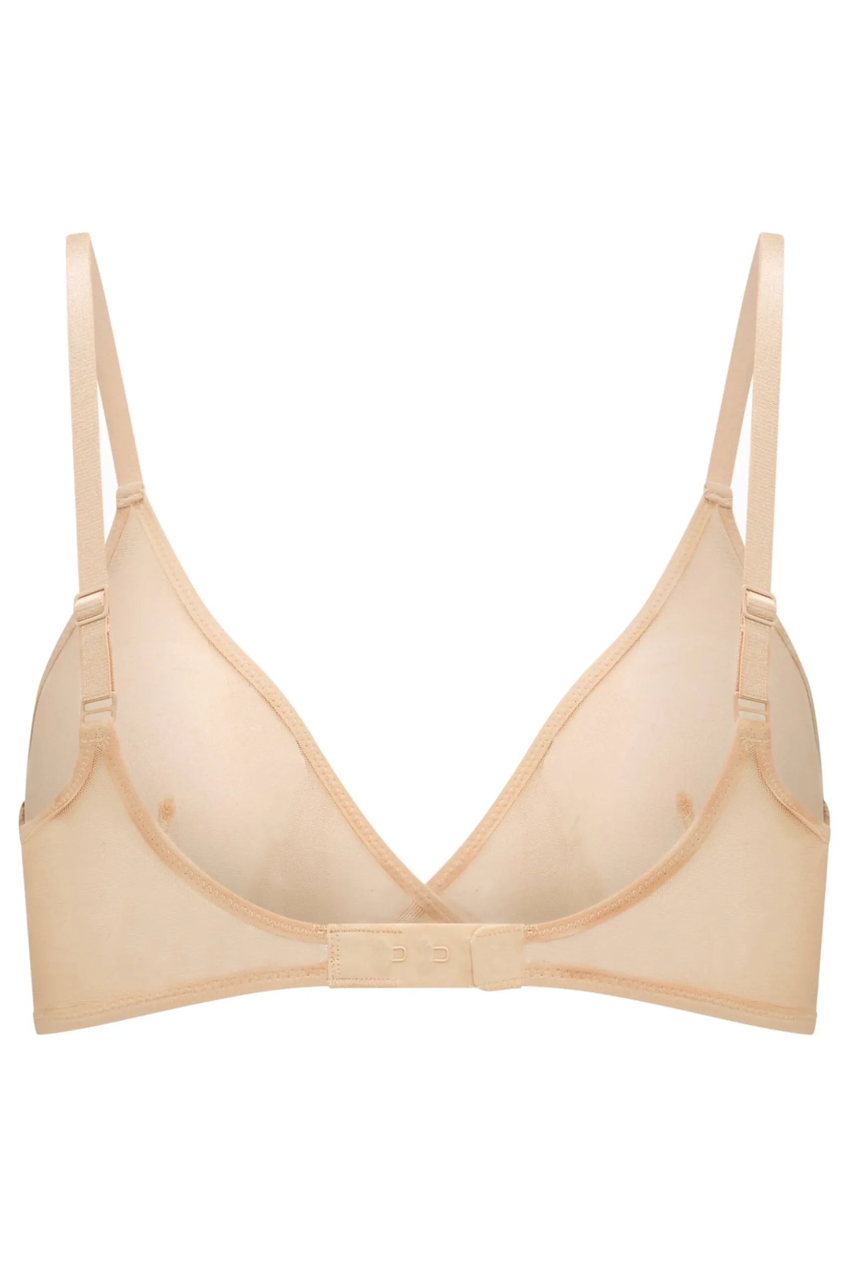 Oh Polly Lounge & Intimates | Bride To Be^Soft Mesh Single Layer Triangle Bra in Beige