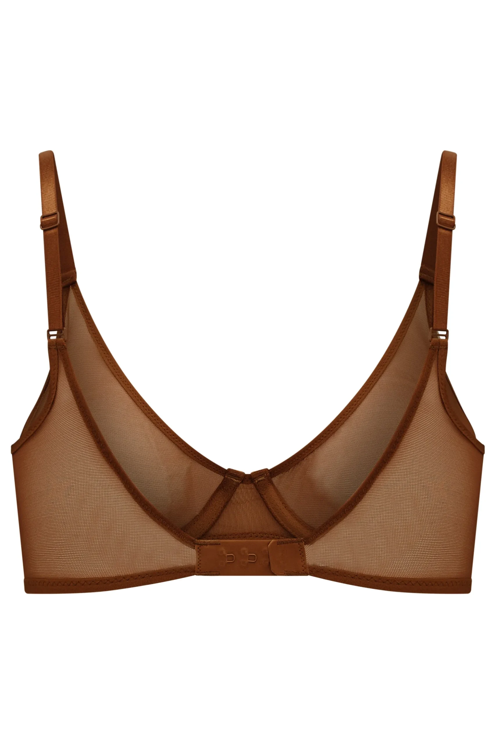 Oh Polly Lounge & Intimates | Bride To Be^Soft Mesh Single Layer Underwired Bra in Chestnut