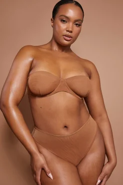 Oh Polly Lounge & Intimates | Bride To Be^Soft Mesh Strapless Bra in Almond