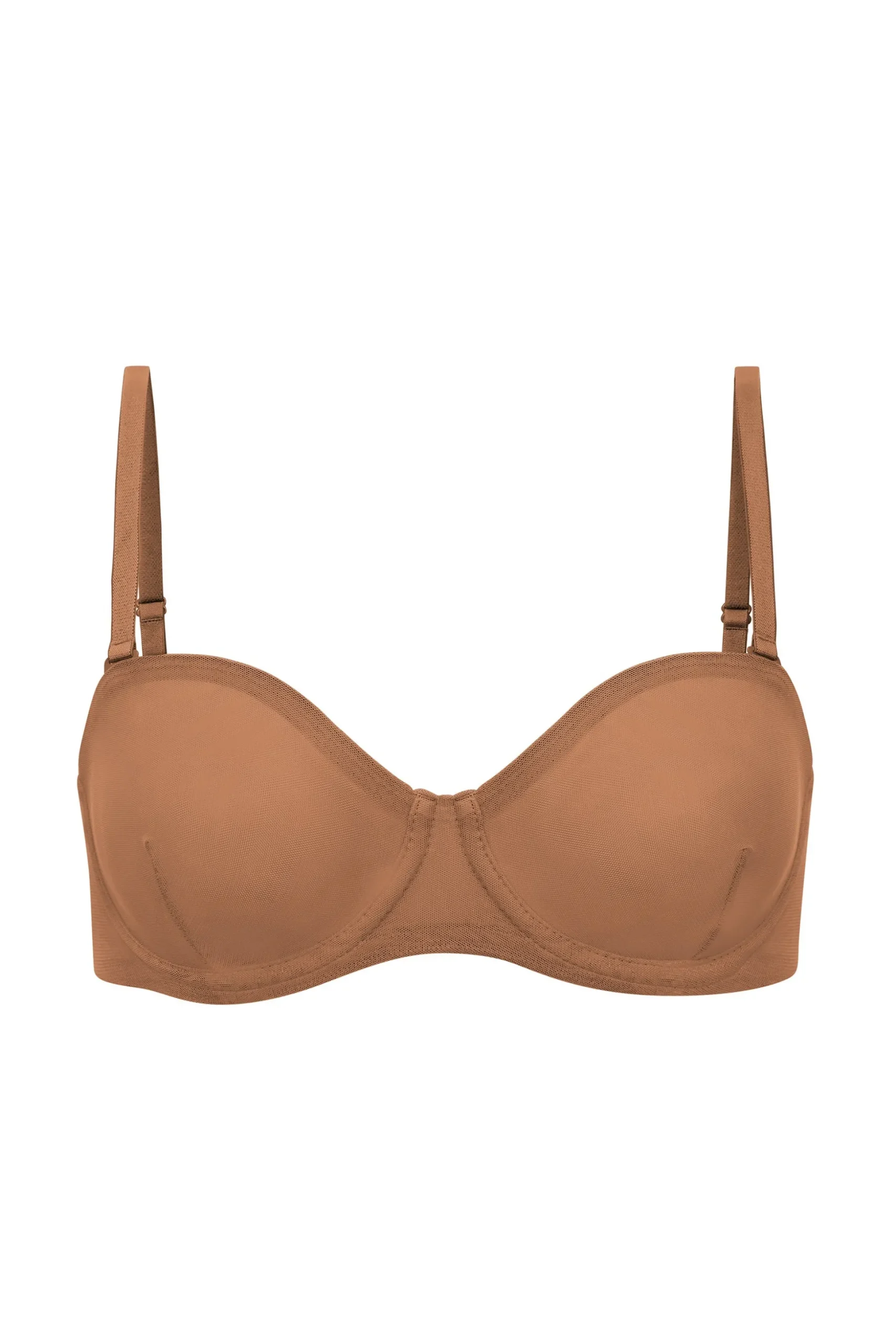 Oh Polly Lounge & Intimates | Bride To Be^Soft Mesh Strapless Bra in Honey
