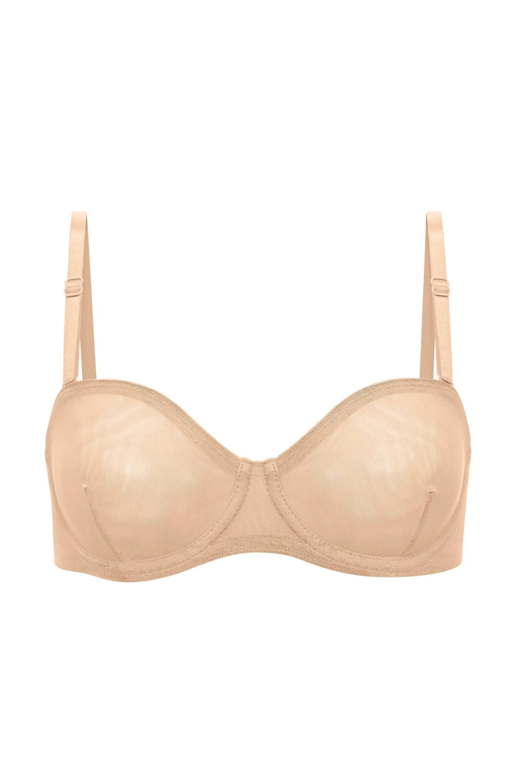Oh Polly Lounge & Intimates | Bride To Be^Soft Mesh Strapless Bra in Beige