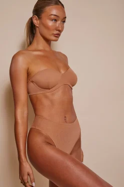 Oh Polly Lounge & Intimates | Bride To Be^Soft Mesh Strapless Bra in Honey