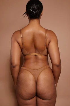 Oh Polly Lounge & Intimates | Bride To Be^Soft Mesh Thong in Almond