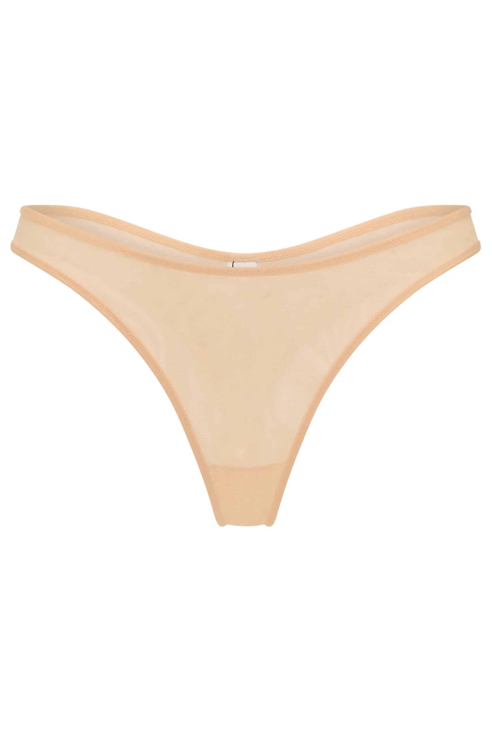 Oh Polly Lounge & Intimates | Bride To Be^Soft Mesh Thong in Beige