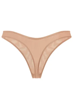 Oh Polly Lounge & Intimates | Bride To Be^Soft Mesh Thong in Warm Peach WarmPeach