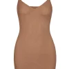 Oh Polly Lounge & Intimates | Bra Solutions^Soft Mesh V-Neck Mini Slip Dress in Honey
