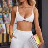 Oh Polly Matching Sets | Shorts^Soft Rib High Waist Mini Shorts in White