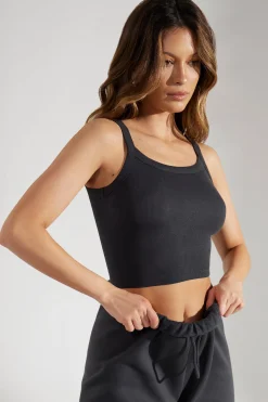 Oh Polly Women'S Clothing Sale - $65 And Under | Women'S Clothing Sale - $40 And Under^Soft Rib Tank Top in Washed Black WashedBlack