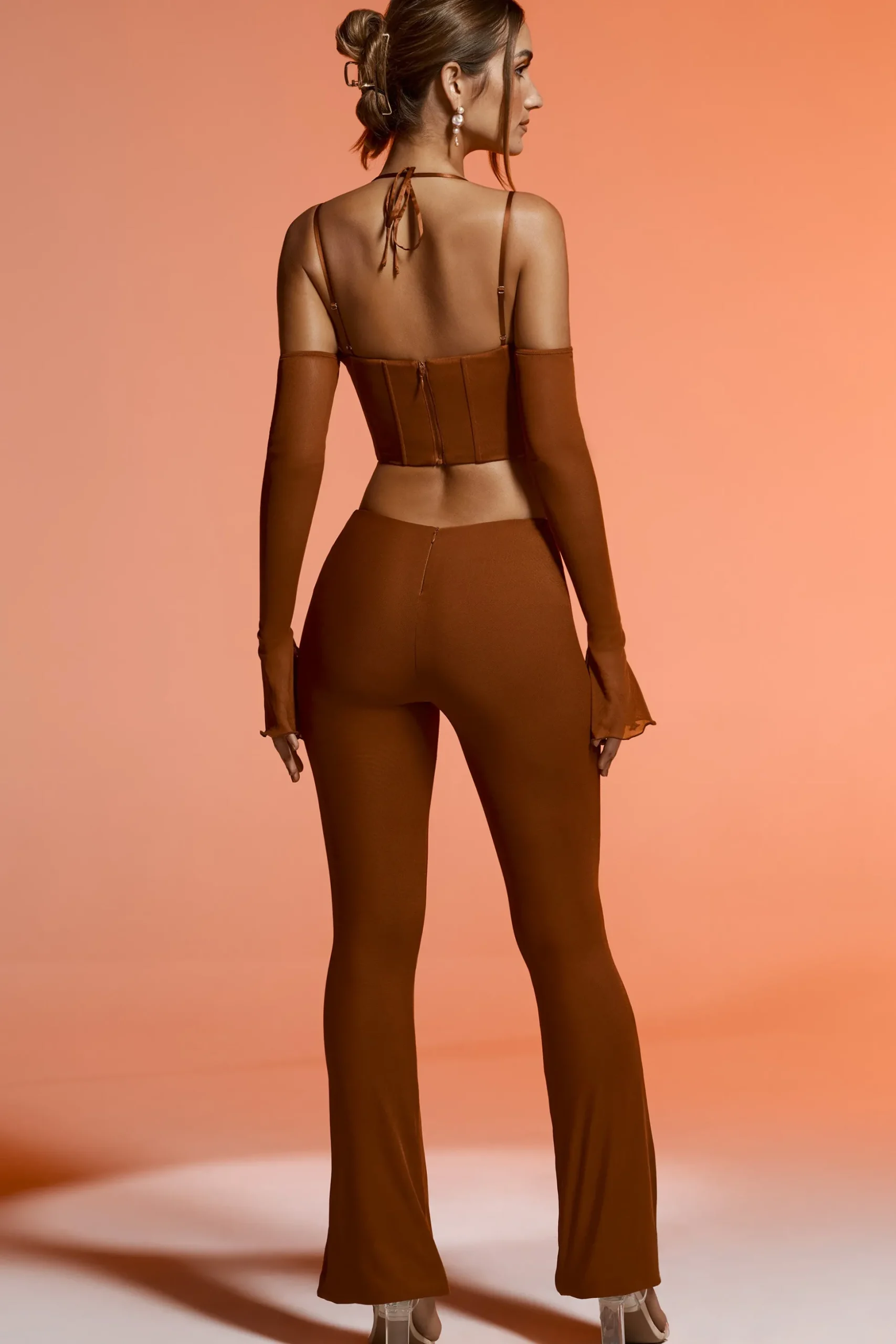 Oh Polly Women'S Clothing Sale - $65 And Under | Women'S Clothing Sale - $40 And Under^Split Flare Trousers in Brown