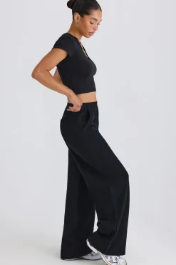 Oh Polly Tracksuits^Straight-Leg Joggers in Black