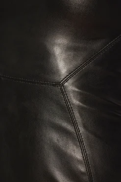 Oh Polly Women'S Clothing Sale - $65 And Under^Strapless Vegan Leather Maxi Dress in Black