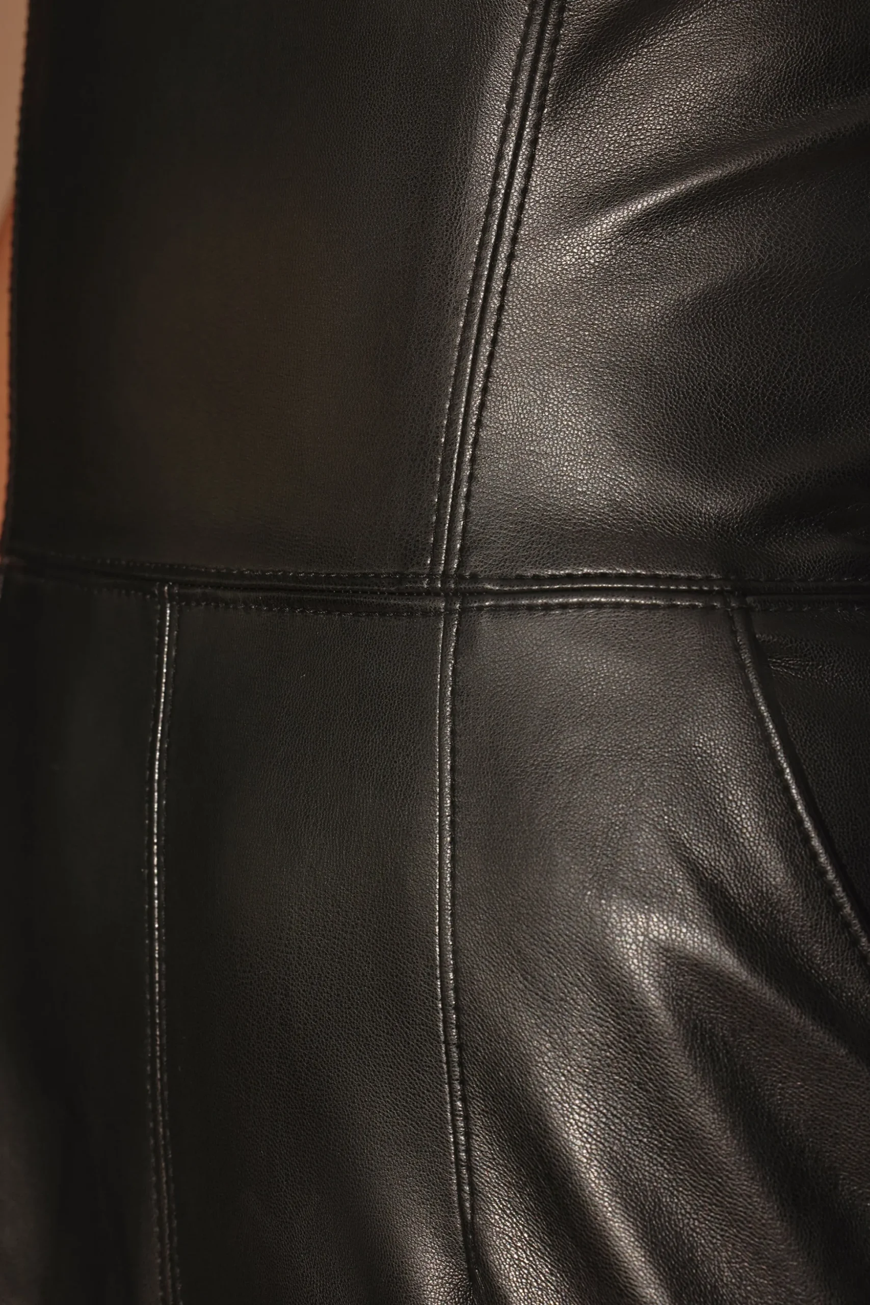 Oh Polly Women'S Clothing Sale - $65 And Under^Strapless Wide Leg Vegan Leather Jumpsuit in Black
