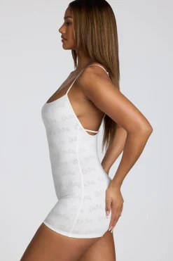 Oh Polly Women'S Clothing Sale - $65 And Under | Women'S Clothing Sale - $40 And Under^Strappy Low Back Pointelle Romper in White