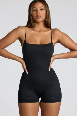 Oh Polly Women'S Clothing Sale - $65 And Under | Women'S Clothing Sale - $40 And Under^Strappy Low Back Pointelle Romper in Black