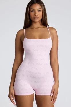Oh Polly Women'S Clothing Sale - $40 And Under | Women'S Clothing Sale - $65 And Under^Strappy Low Back Pointelle Romper in Baby Pink BabyPink