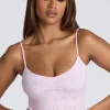 Oh Polly Lounge & Intimates | Co-Ords^Strappy Ruched Pointelle Crop Top in Baby Pink BabyPink