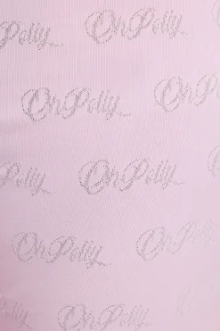 Oh Polly Lounge & Intimates | Co-Ords^Strappy Ruched Pointelle Crop Top in Baby Pink BabyPink